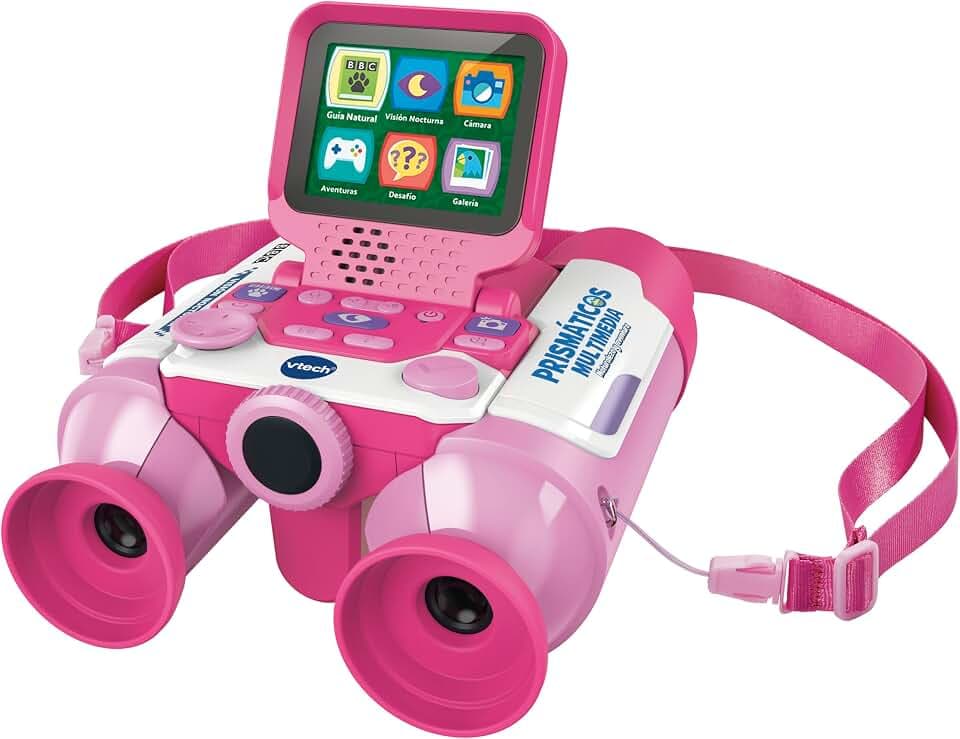 VTech - Multimedia-Fernglas Natur und Abenteuer, Fernglas für Kinder mit Kamera, Fotos und Videos, Nachtsicht, Lernspiele, ergonomisches Design, ESP-Version