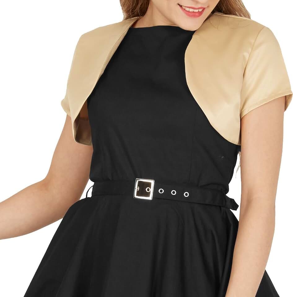 BlackButterfly Satin Bolero Damen Kurzarm