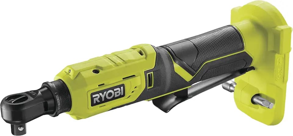 RYOBI 18 V ONE+ Akku-Ratschenschrauber R18RW2-0 (Leerlaufdrehzahl 280 min⁻¹, Drehmoment 60 Nm, ohne Akku und Ladegerät und Ladegerät)