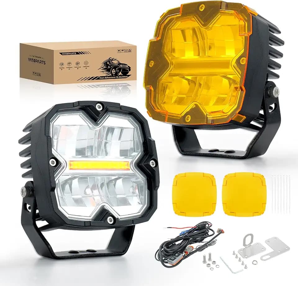 5 Inch Off Road LED Light Bar, 2PCS Pod Lights Spot Flood Combo Beam