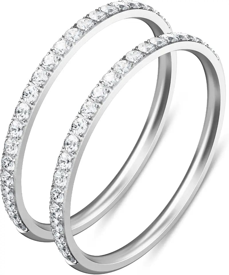 ZOOROO 2-Pack Stackable Bands for Oura Ring 5/Oura Ring 4/Oura Ring 3 Stack