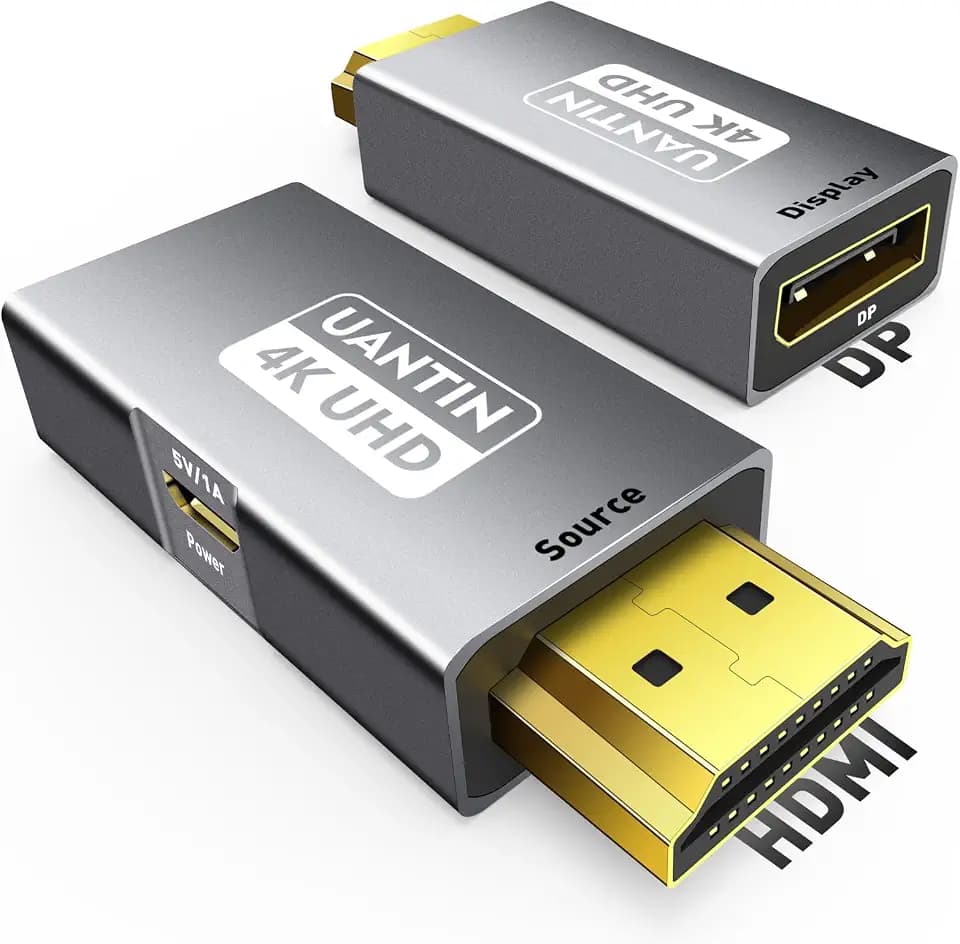 UANTIN HDMI to DisplayPort Adapter, 4K@60Hz Uni-Directional Only - 1 Pack