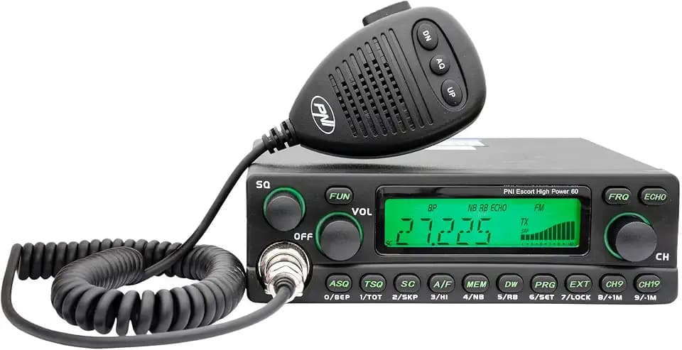 CB Funkstation PNI Escort Hochleistung 60 Multistandard, 60W FM/AM, 12V, ASQ, RF Gain