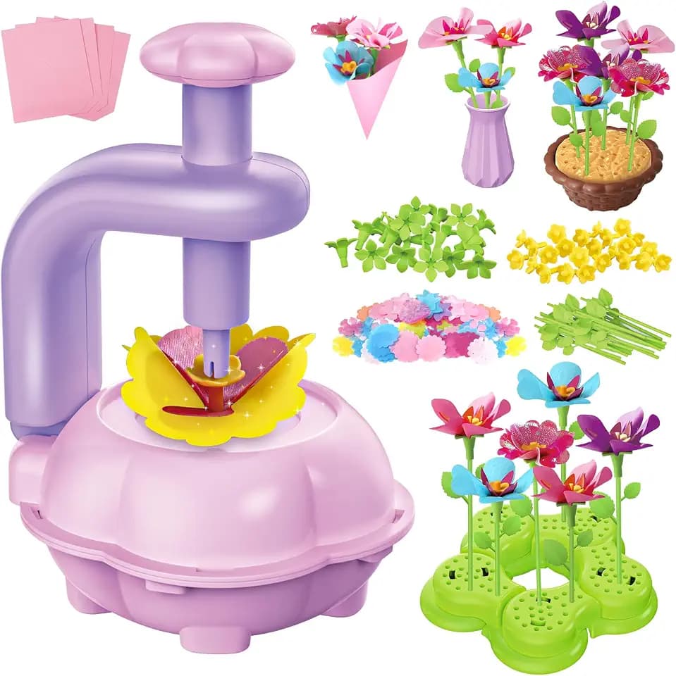 Bastelset Kinder ab 3 4 5 6 7 8 9 10 Jahre - DIY Stoff Blumen Bastel Set