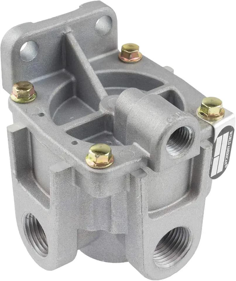 World American WAKN28520 Air Brake Relay Valve Rg2 Type, (2) 1/2" Npt Delivery and (2) Reservoir, 5 6 Psi