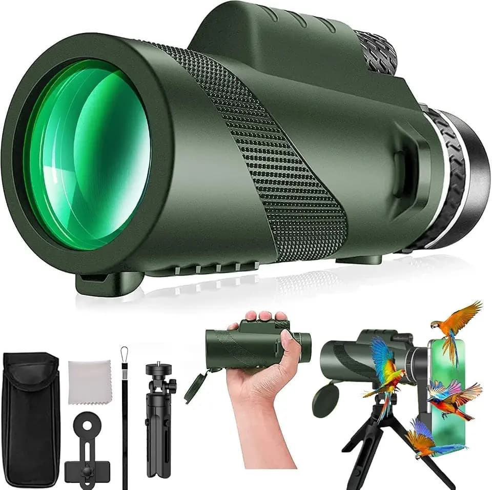 Monocular-Telescope Hunting Wildlife Bird Watching Travel Camping Hiking-Green