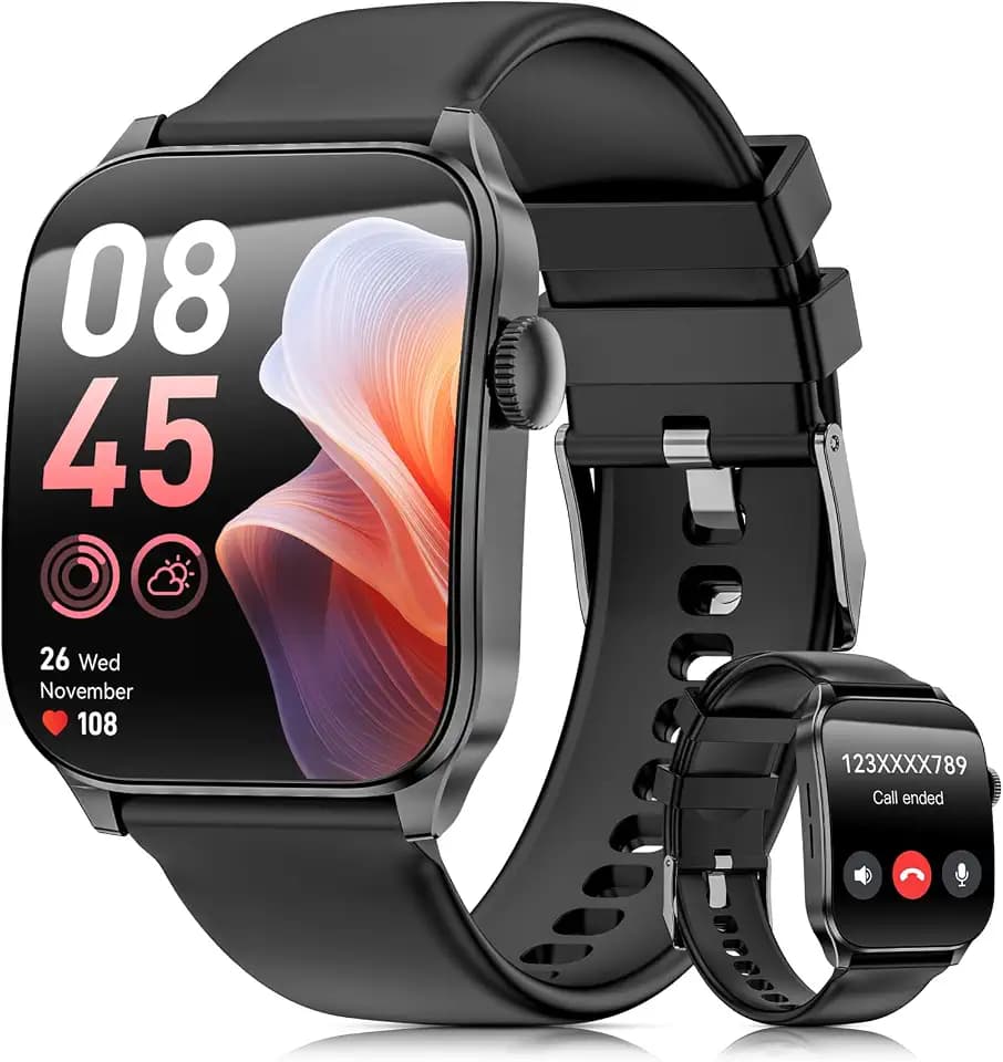 Smart Watches for Men Women, 1.91" HD Curve Screen Smartwatch (Answer/Make Call), Activity Fitness Tracker with Heart Rate Sleep Monitor Pedometer, 100+ Sport Modes, Smart Watch for Android iPhone