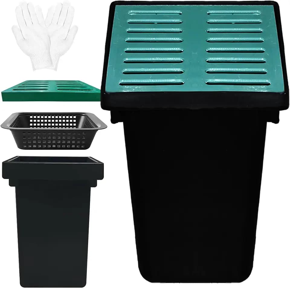 18x18x24 in Large Catch Basin for Drainage with Debris Basket