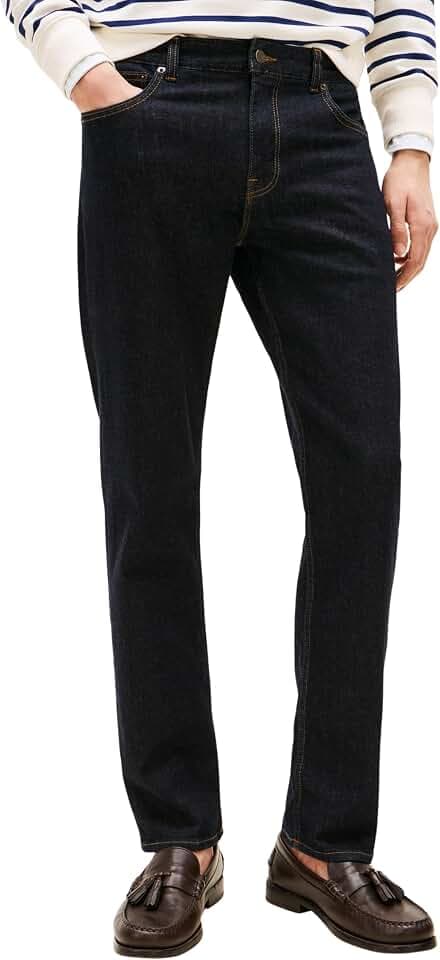 Tommy Hilfiger Herren Jeans Hose Straight Denton Mid Rise