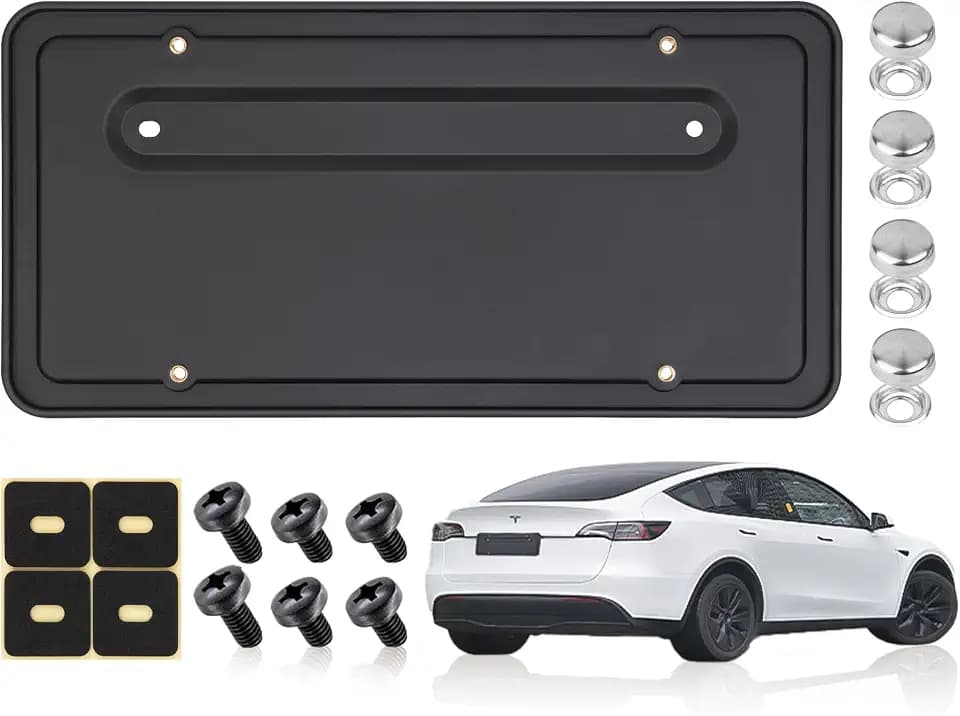 109684400B Rear License Plate Holder for Tesla Model Y & 3 with Screws