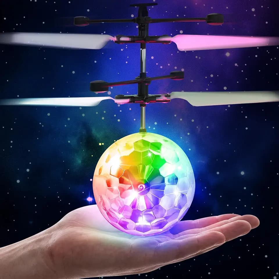 Fliegende Kugel Leuchtend, Fliegender Helikopter Ball mit RGB Licht