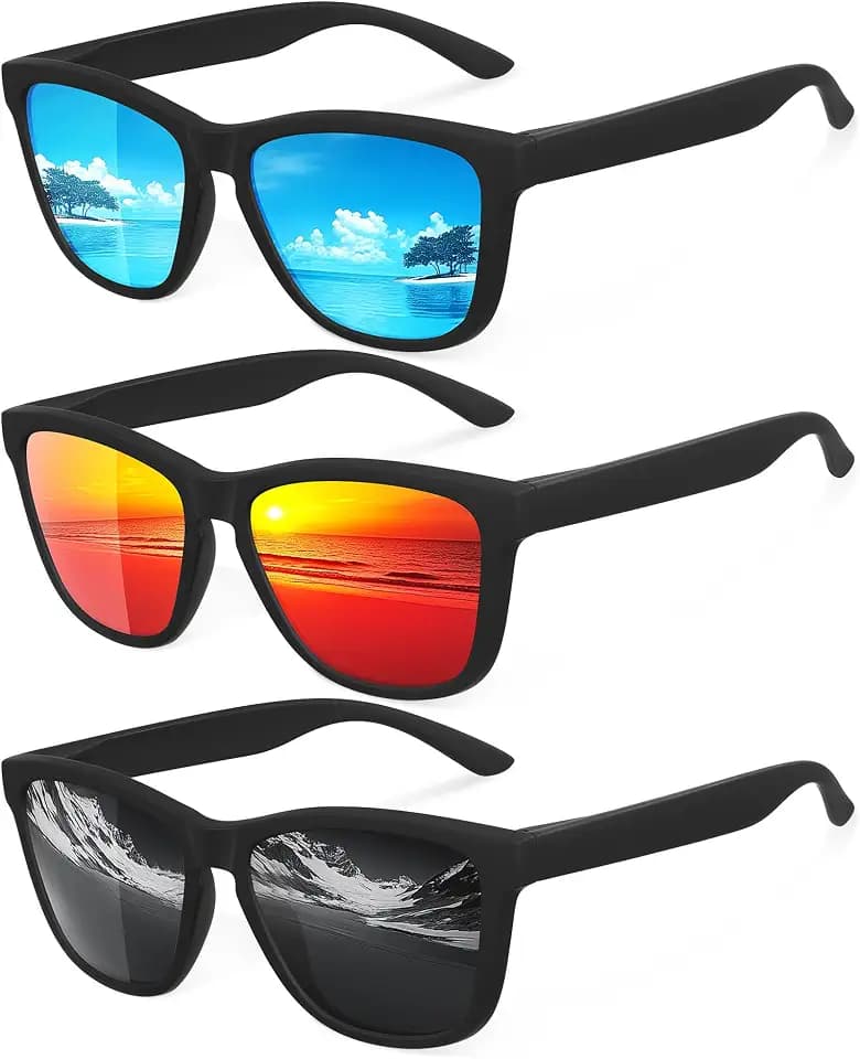 Polarized Sunglasses for Men and Women - Classic Fashion Sun Glasses Shades for Driving, Outdoor Sports, and Daily Wear UV400 Protection