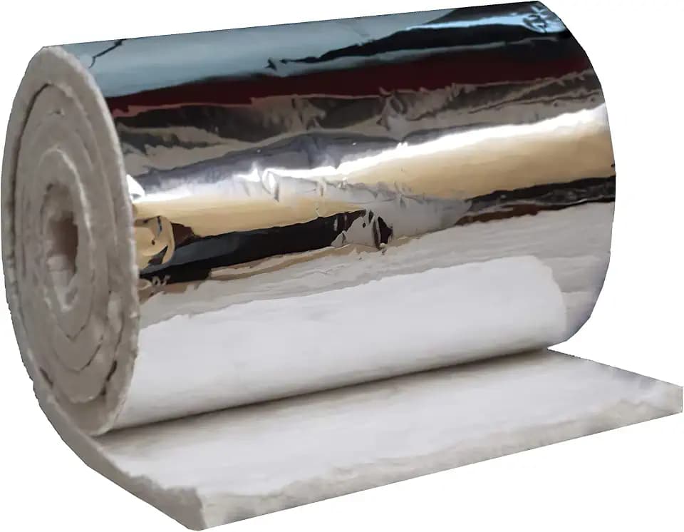 Ceramic Fiber Blanket with Aluminum Foil Facing, 1/2" x 24" x 12.5'