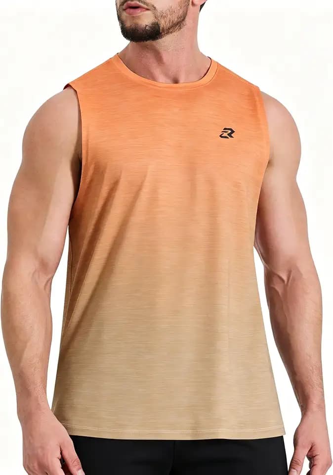 EZRUN Men's UPF 50+ Quick Dry Tank Top Workout Sleeveless Shirt