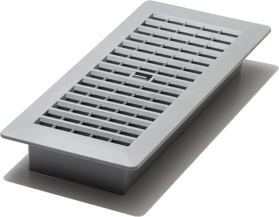 Decor Grates PL410-GY 4-Inch by 10-Inch Plastic Floor Register, Frost Grey