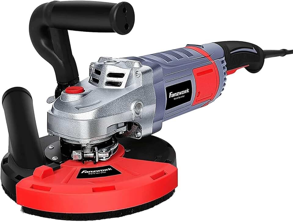 FANZWORK Betonschleifer Betonfräse Set mit Diamantschleiftopf (2000W/180mm)