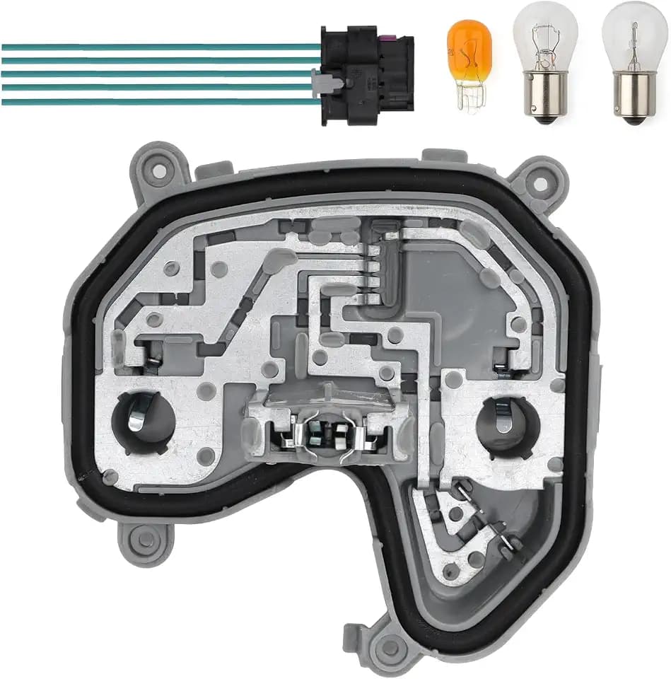 Rear Right Passenger Side Tail Lamp Light Holder Bracket with Harness Plug & Bulb Compatible with Jeep Renegade 2015-2023 Rear Tail Lamp Housing, Replace # 68270837AA 68458452AA