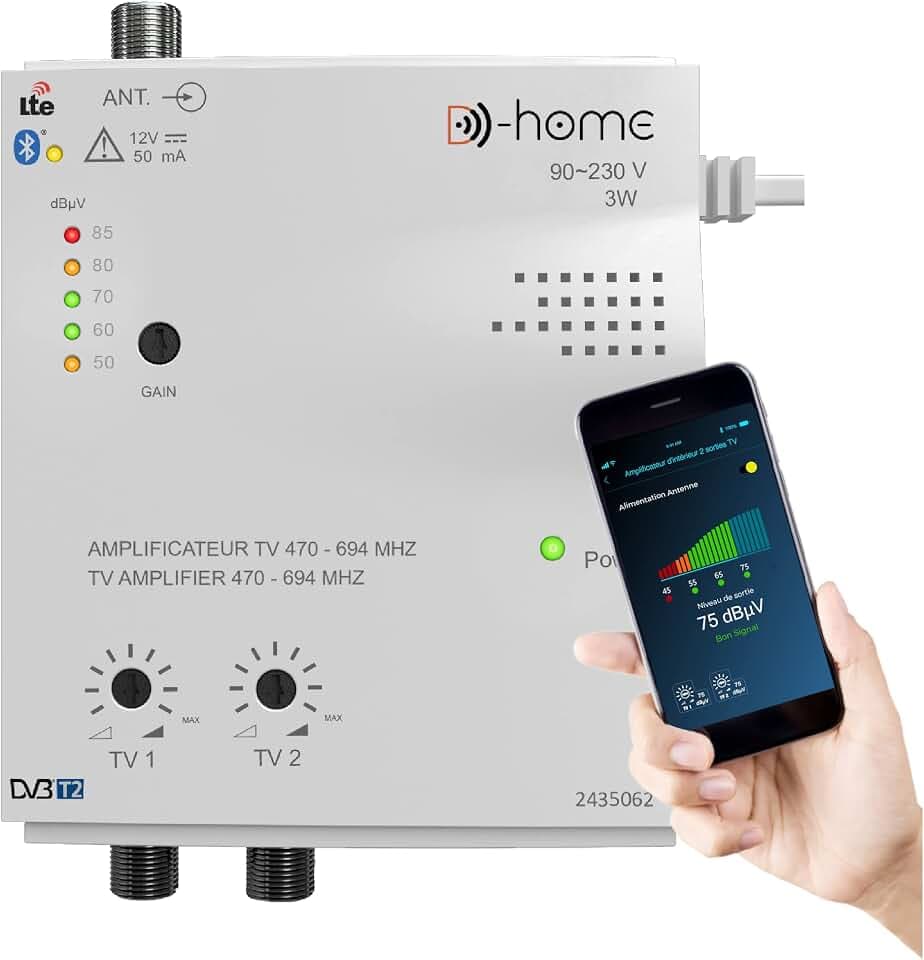 Verstärker, 2 Ausgänge, 32 dB