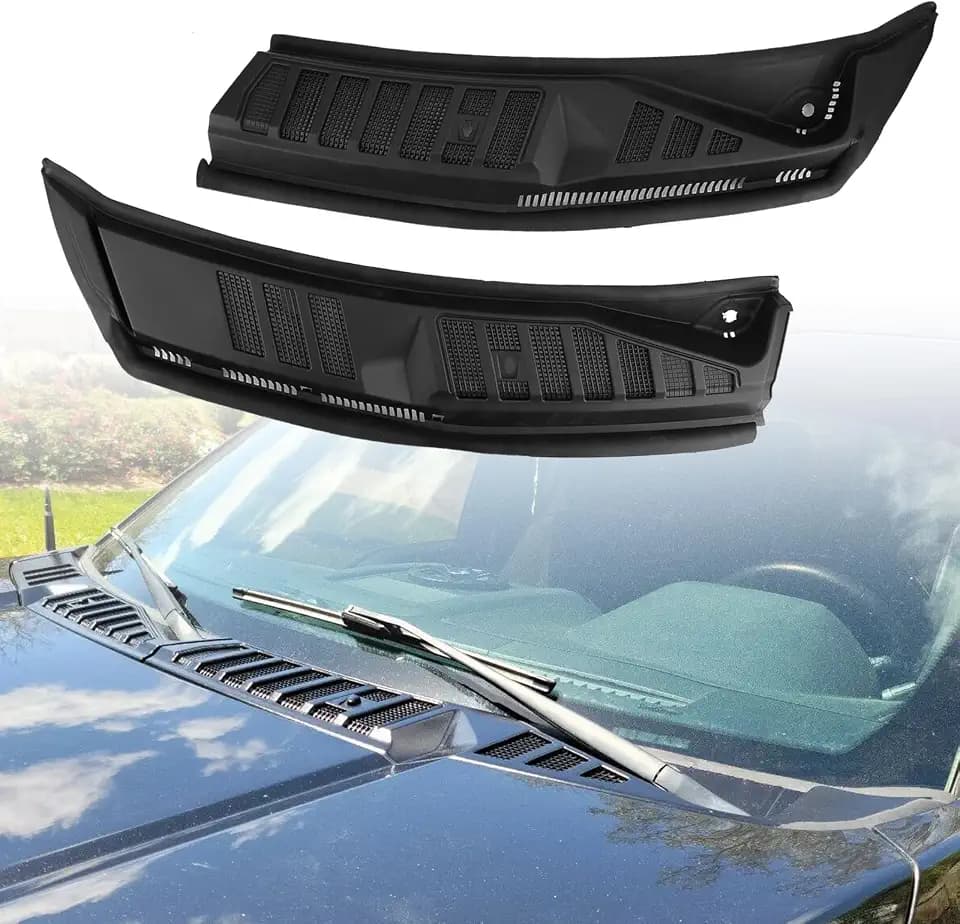 Windshield Wiper Cowl Panel Grille Compatible with Ford F-150 2015-2020 Left & Right Front Outer Window Cover Insert Panel F150 Accessories Replacement FL3Z-15022A69-C FL3Z-15022A68-D