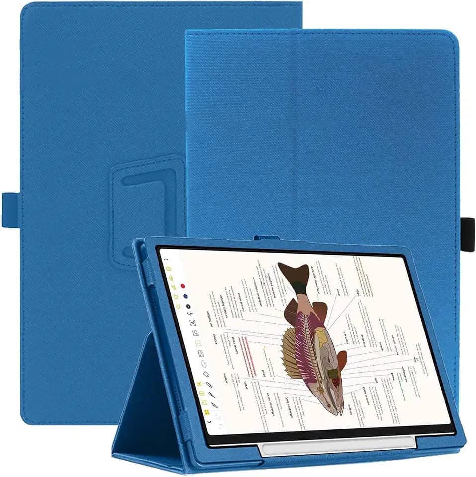 Case for XPPen Note Pad Tablet 10.95inch,NOUKAJU Tablet Protection Cover,Folding Stand with Pencil Holder and Wrist Strap,Protection Case for XPPen 3 in 1 Color Digital Notebook(Blue)