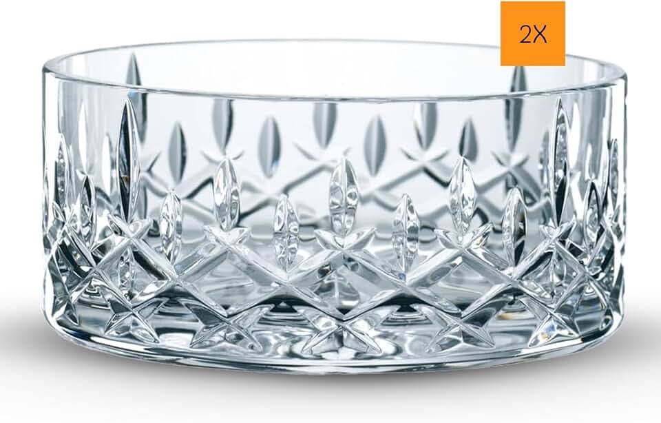 Nachtmann 2-teiliges Schalen Set, 11 cm Durchmesser, Noblesse, 96060, Snackschalen aus Kristallglas, Glasschalen spülmaschinenfest