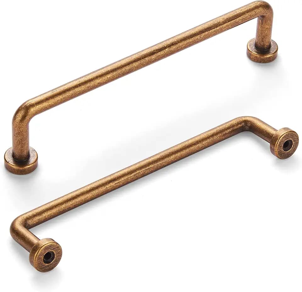 khtumeware 10 Pack 5 inch Hole Center Antique Brass Cabinet Pulls Vintage Cabinet Handle Kitchen Hardware Farmhouse Vintage Dressing Table Drawer Handle Classic Wardrob.