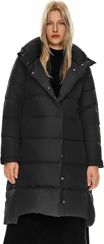 Orolay Damen Daunenmantel Warm Winter Jacke mit Kapuze Stilvoll