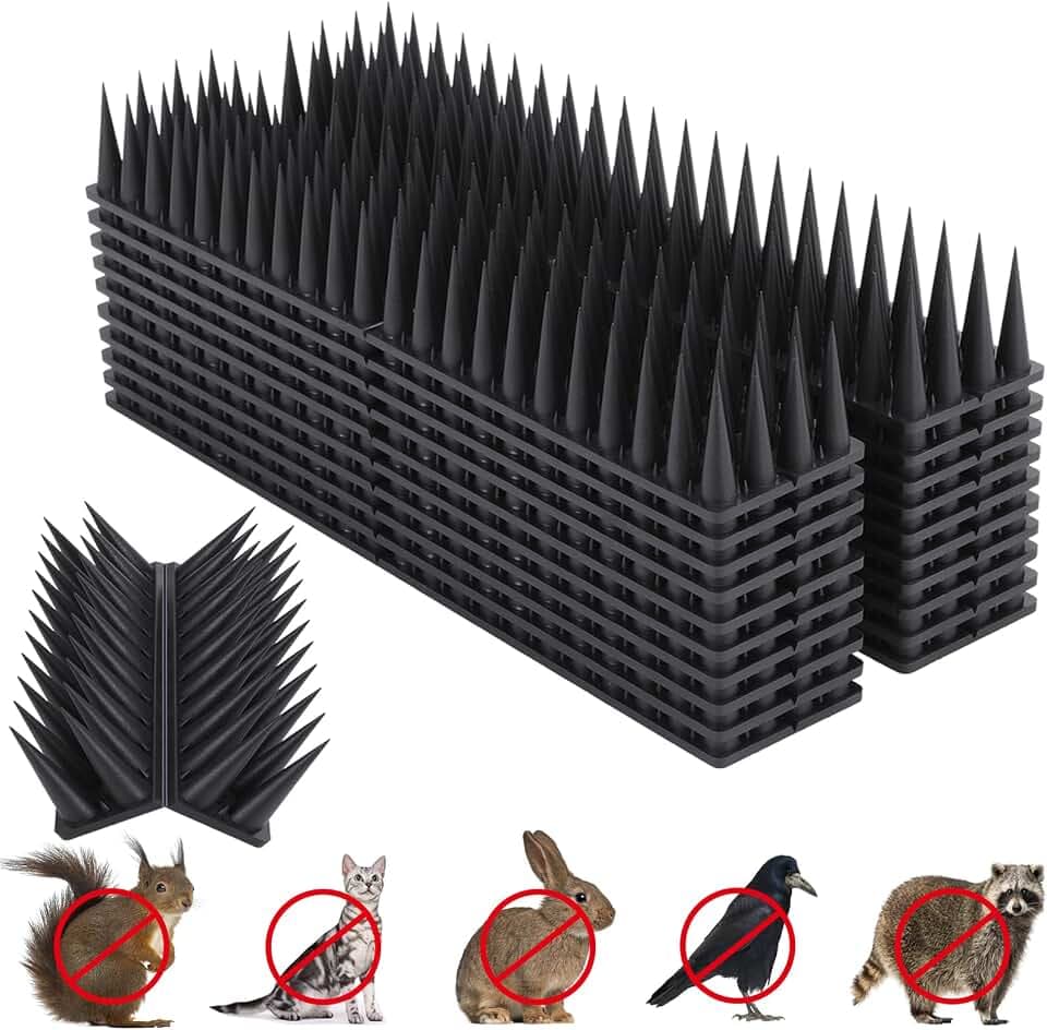 Taubenabwehr Spikes, 5.8 Meter Vogelabwehr Taubenschreck für Balkon, Außenzaun und Dach, taubenschutz, Vogelschreck, Halten Sie Katzen, Hunde und Vögel fern（20 Stück）
