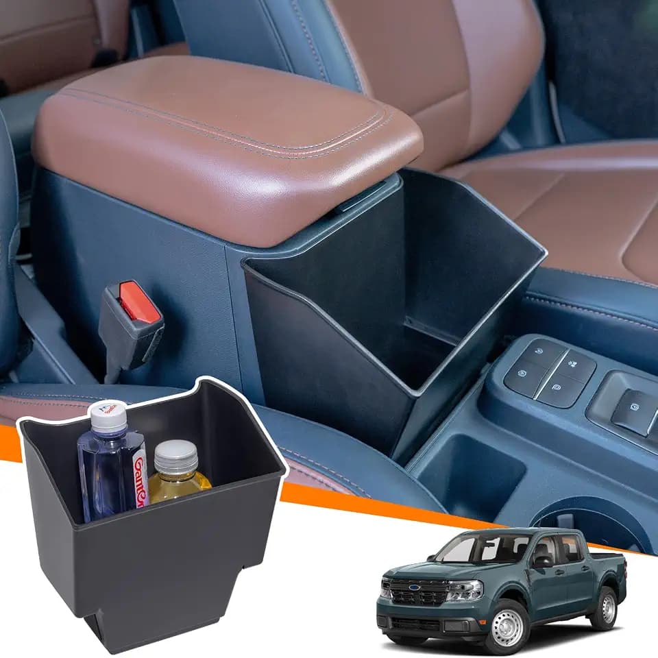 TOPINSTALL High-Capacity Console Storage Box for 2022-2026 Ford Maverick