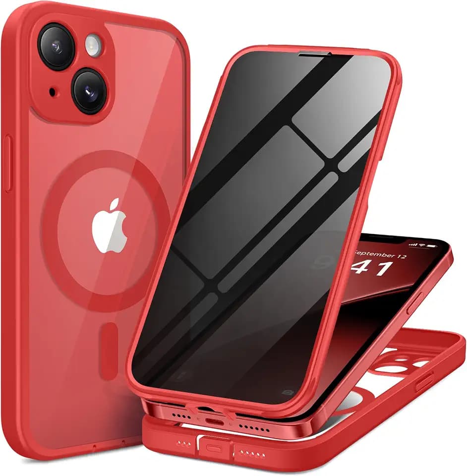 BERFY for iPhone 13 Case, Compatible with Magsafe, Red