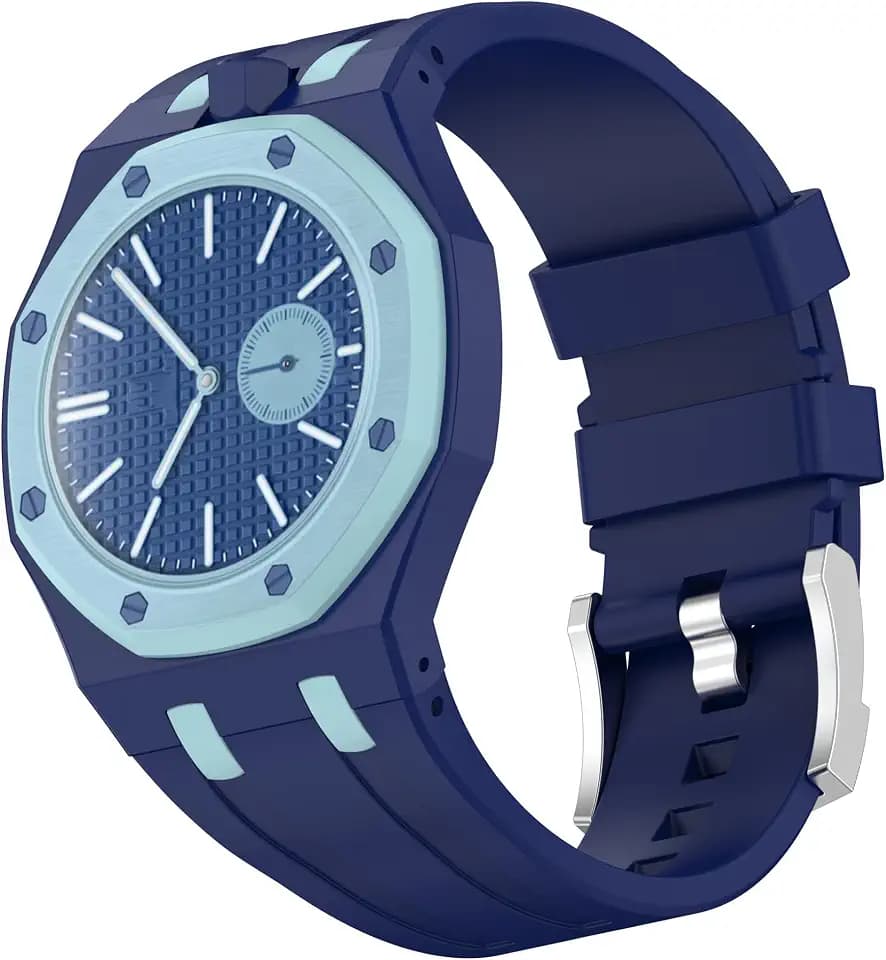 Custom Silicone Watch Band for Swatch AP Royal Pop Pocket Watch, Convertible Wrist Strap for 12'Clock Crown Orientation, Waterproof Replacement Strap