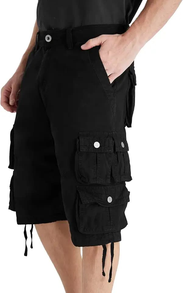 YGREYG Mens Cargo Shorts Long Capri Below The Knee Shorts 3/4 Relaxed Fit Long Shorts with Pockets