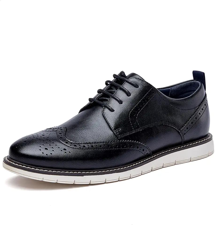 Men's Casual Oxfords Wingtip Business Formal Dress Shoes