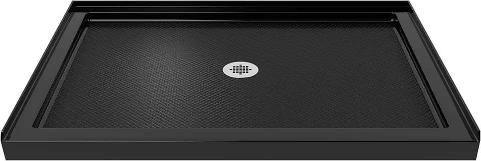 DreamLine SlimLine Single Threshold Shower Base in Black | DLT-1136480-88