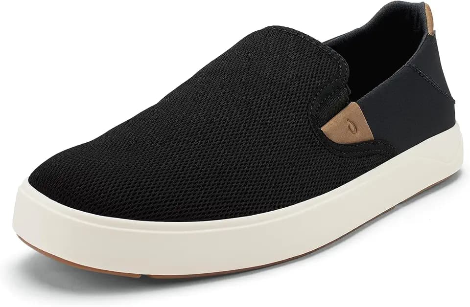 OluKai Men's Lae'ahi NUI Slip-On Sneakers, Premium Leather & Mesh Details