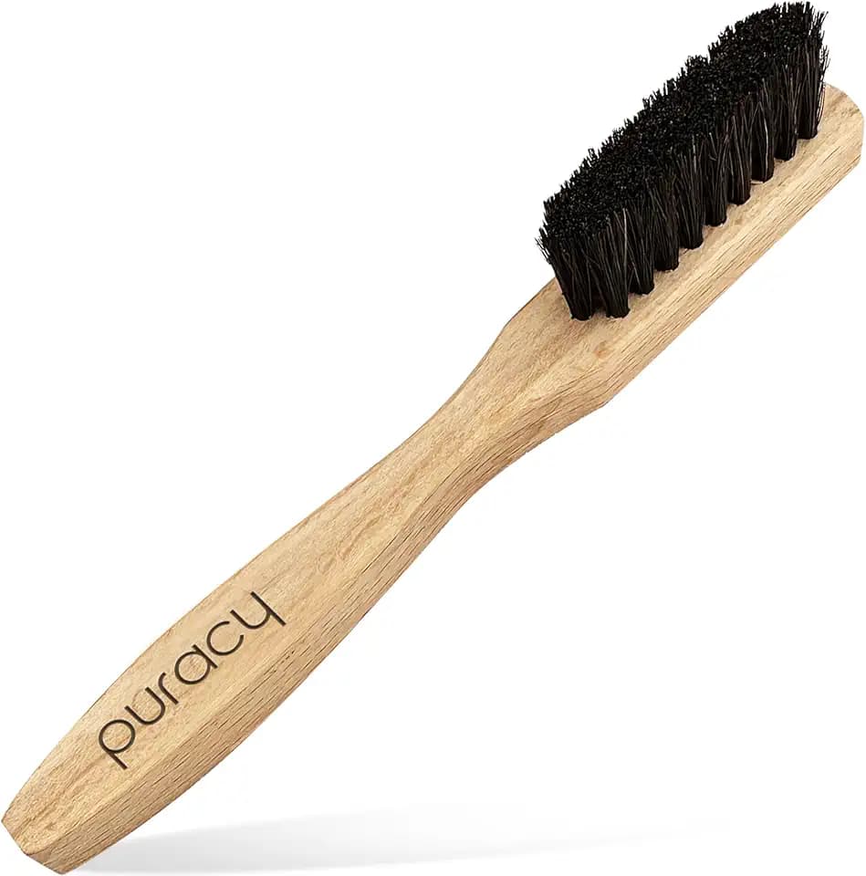 Puracy Laundry Stain Remover Brush for Tough, Deep, and Aged Clothing Stains, with Vegan Bristles for Safe and Effective Stain and Odor Elimination