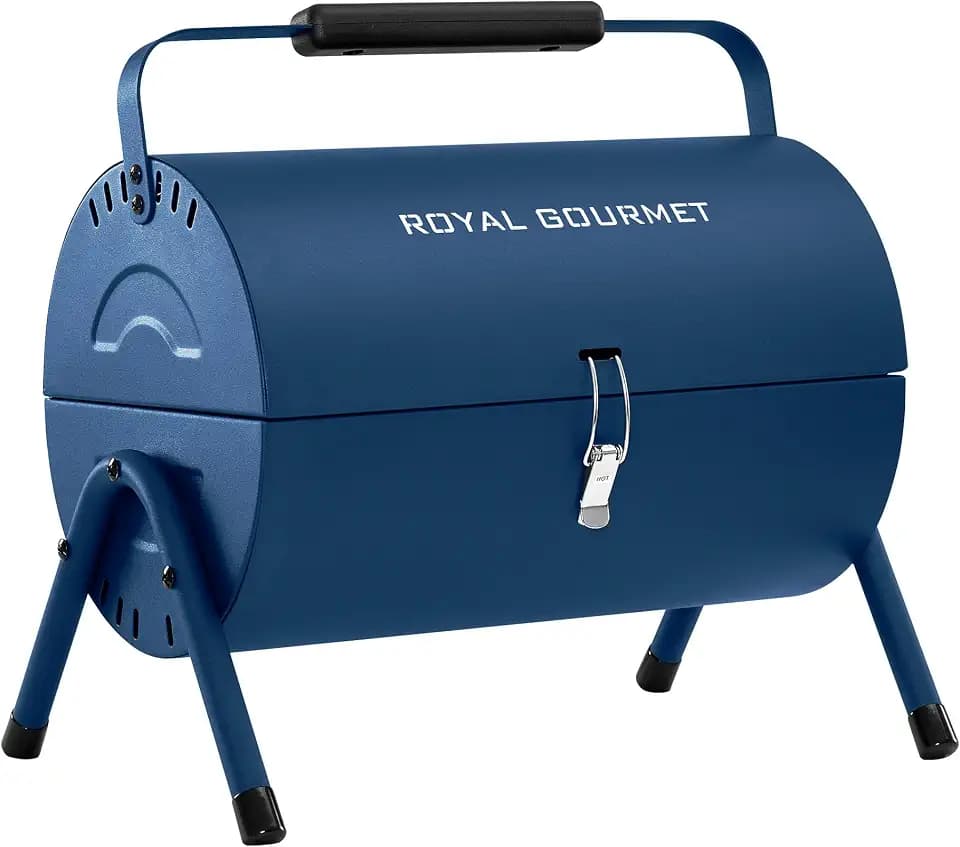 Royal Gourmet CC1015B Portable Charcoal Grill, Lid Latch Buckle, Lid Handle