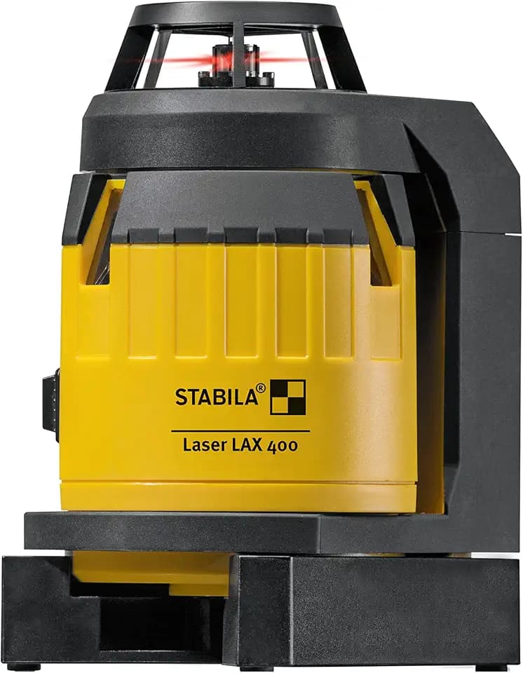 Stabila 18702 Multilinien-Laser LAX 400, 5-teiliges Set, Gelb-schwarz