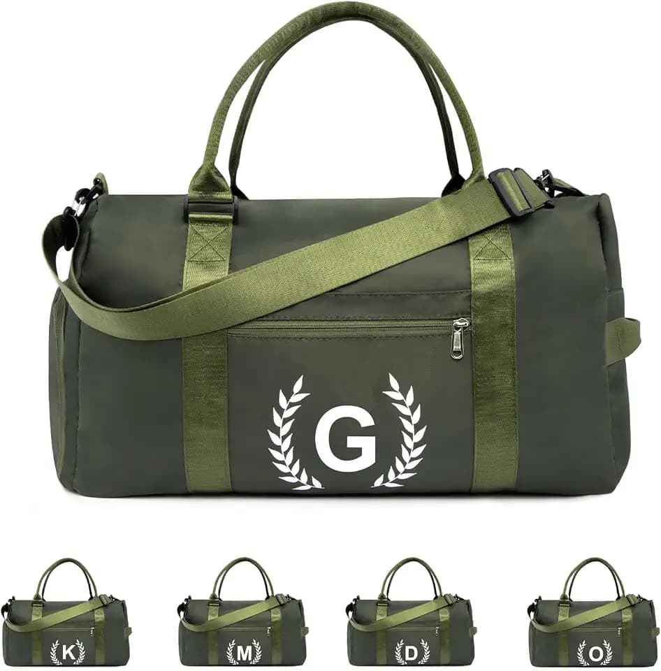 Gym Bag for Women, Personalized Duffle Bag with Shoe Compartment, Sports Bag for Yoga & Dance with Wet Pocket and Mat Strap