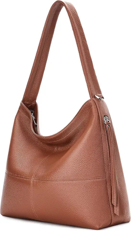 Genuine Leather Hobo Bags for Women Crossbody Purses Work Tote Bag Designer Shoulder Handbags with 2 Straps