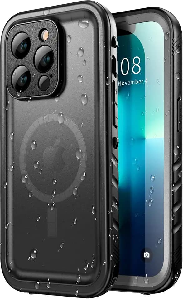 SPORTLINK for iPhone 13 Pro Max Waterproof Case, Mag/Black