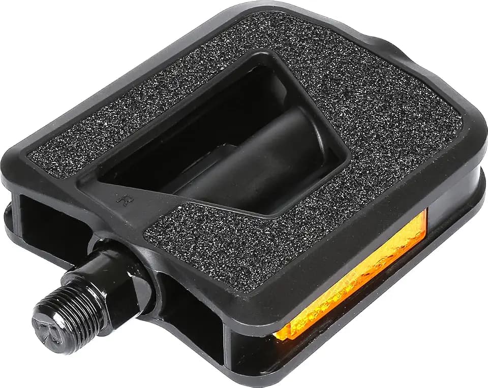 City Road Bike Pedals, Engineering Plastics with Reflector, E-Bike Universal Fit Bicycle Flat Platform Pedal 9/16" Compatible