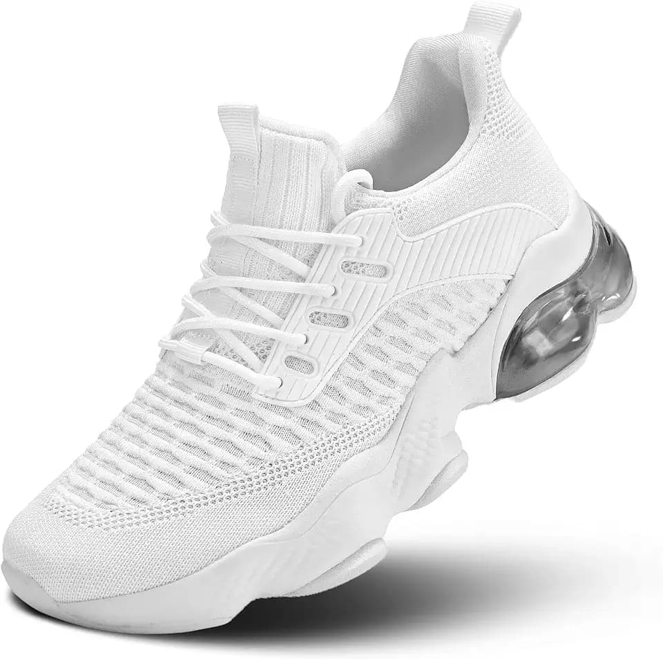 Mens Air Cushion Running Shoes Breathable Tennis Fashion Sneakers Non Slip Workout Casual Sport Gym Trail Comfortable Walking Shoes