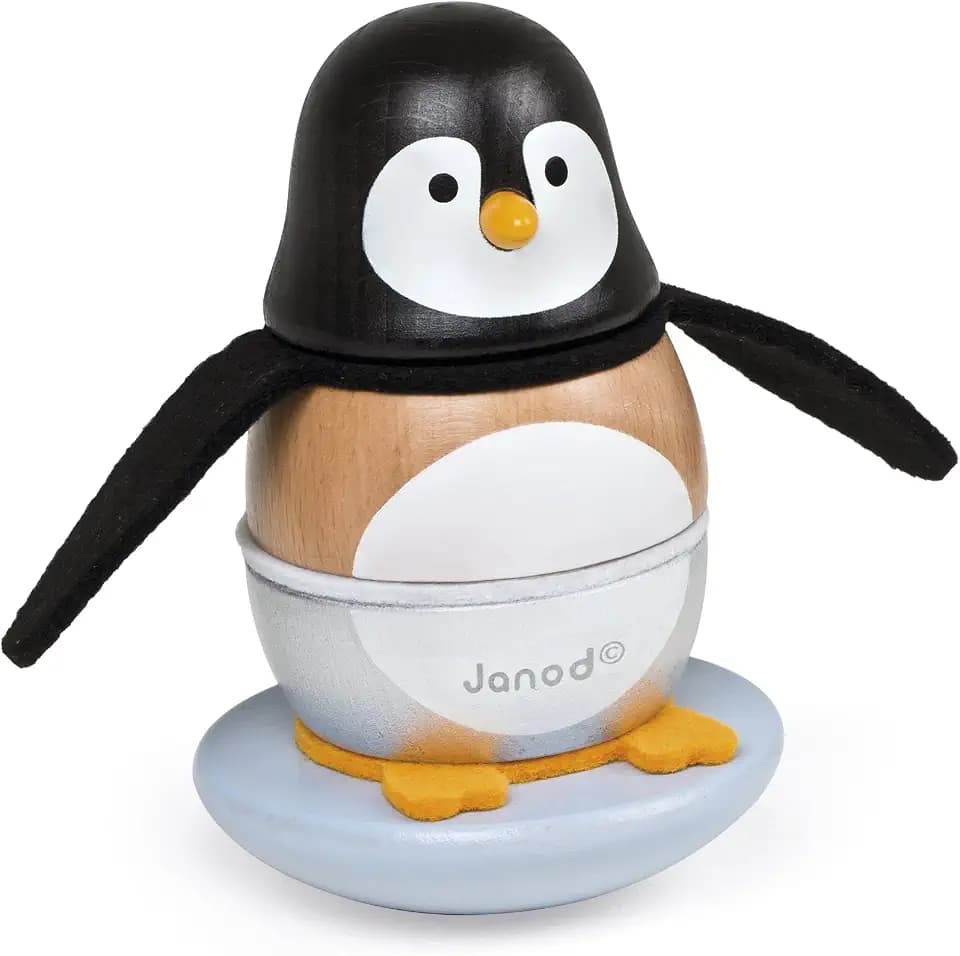 Janod J08127 Wooden Stacking and Rocking Pigoo