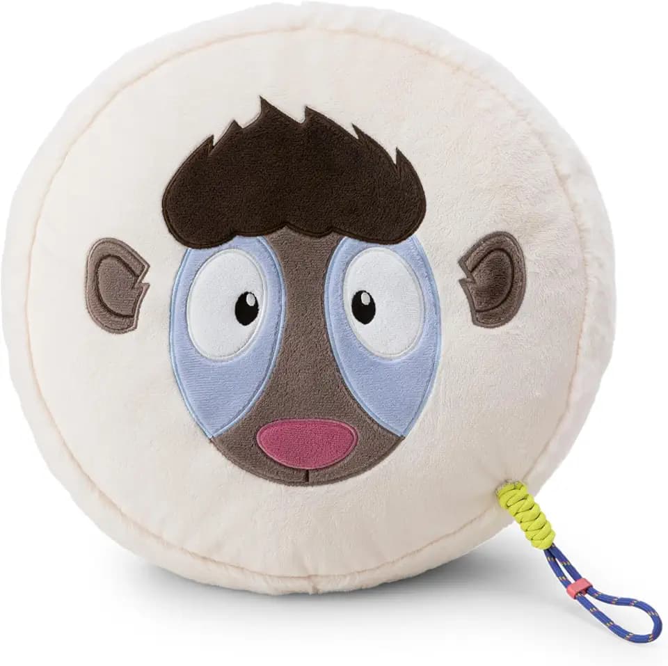 NICI Kissen Mandrill Ø 35cm Höhe 10cm - weiß - 62751