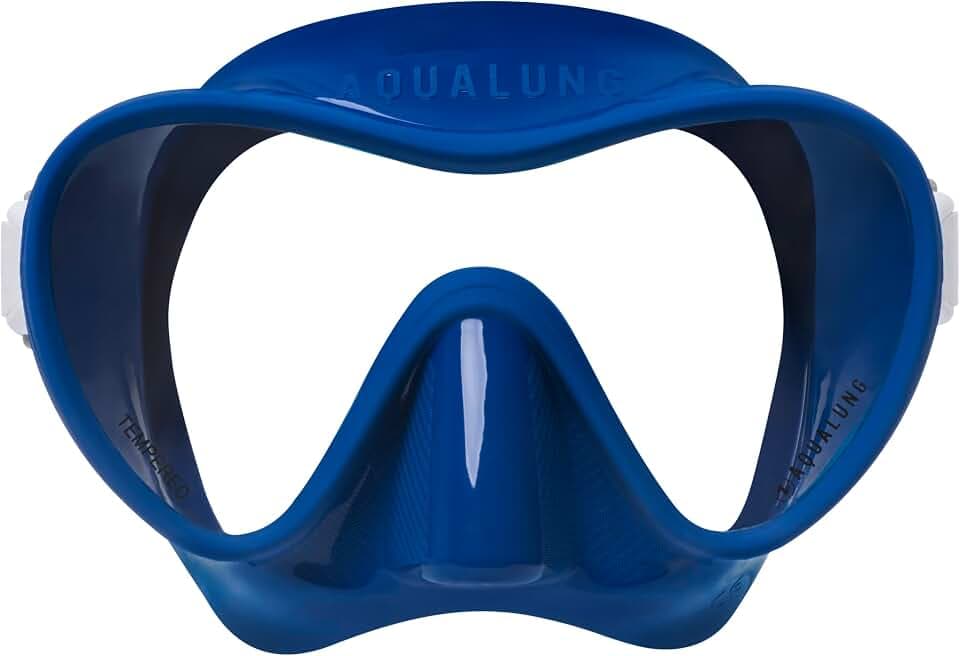 Aqualung Neos - Rahmenloses Tauchermaske, Panoramisches Gehärtetes Glas, Komfortable Silikon, Schnorcheln und Apnoetauchen für Erwachsene