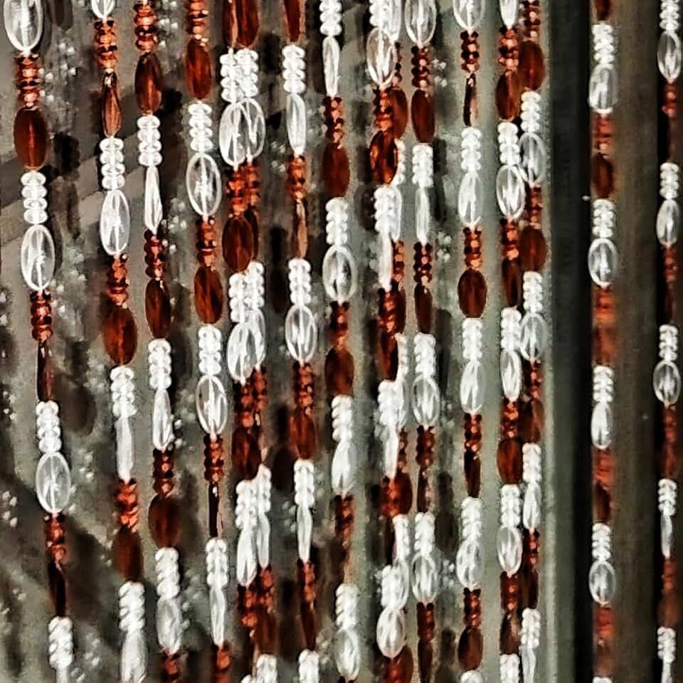 ave split Beaded Curtain Doorways Acrylic Hanging Door Beads String Curtains Tassel Room Divider Screen Decor for Doorway Window Living Room Wedding (1, Brown, 39 inch x 78.7 inch), ES041