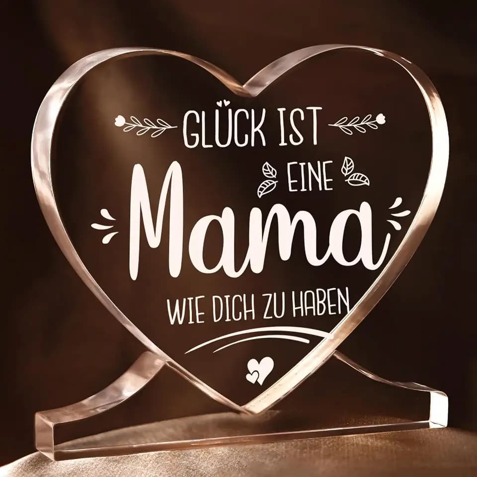 Mama Geschenk – Herz Acryl – Geburtstagsgeschenk für Mama