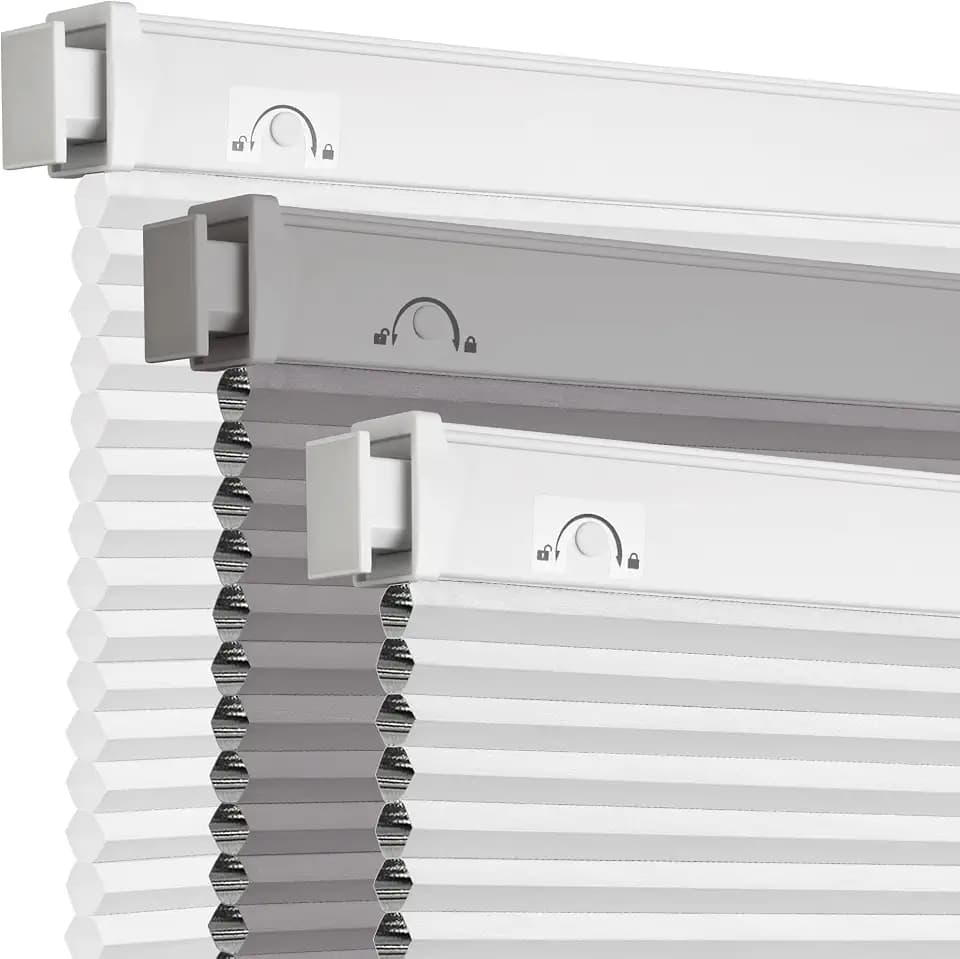Grandekor Verdunkelungsrollo ohne Bohren, 81,3 x 162,6 cm (B x H), Weiß