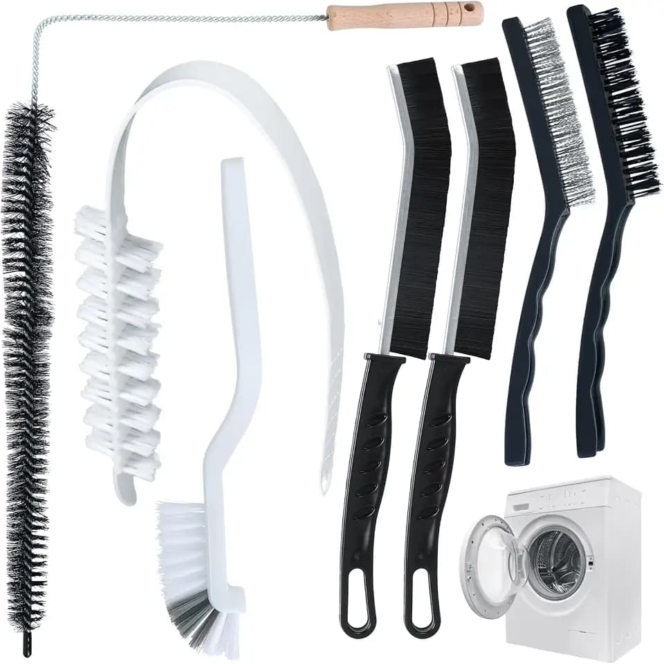 Waschmaschinen-Reinigungsbürsten-Set, Trockner, Reinigungsbürste, Heizkörperreiniger, Fugendüse für Tiefenreinigung von Wäsche, Bad, Dusche und Küche, 7-teilig
